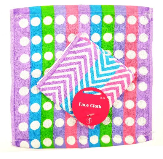 Picture of E&A - Bright Stripes & Spots Facecloth