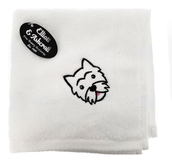 Picture of E&A - White Terrier Facecloth