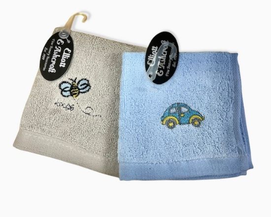 Picture of E&A - Bee & Car Facecloth 24x24cm