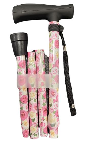 Picture of Folding Floral Design Walking Stick