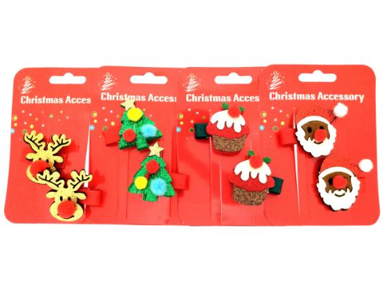 Picture of Xmas - Mixed Small Hair Clips