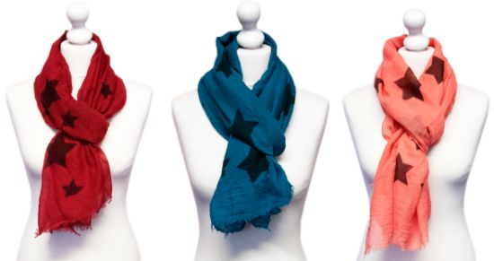Picture of Believe - Star Printed Scarf
