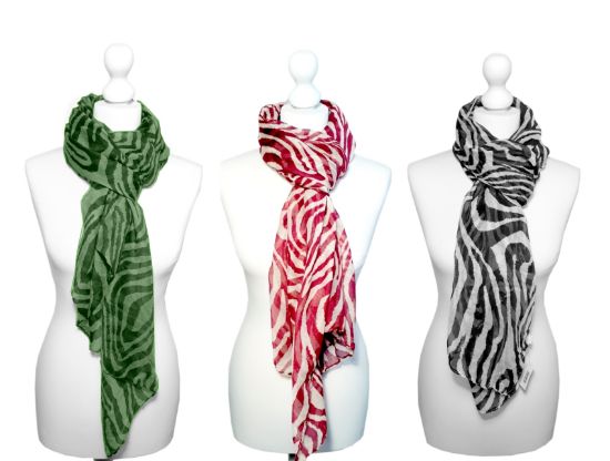 Picture of Believe - Zebra Print Scarf