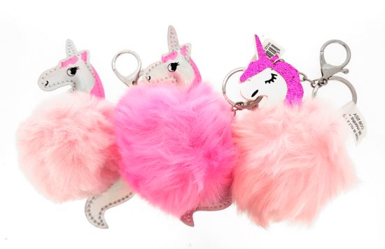 Picture of Unicorn Pom Pom Keyring