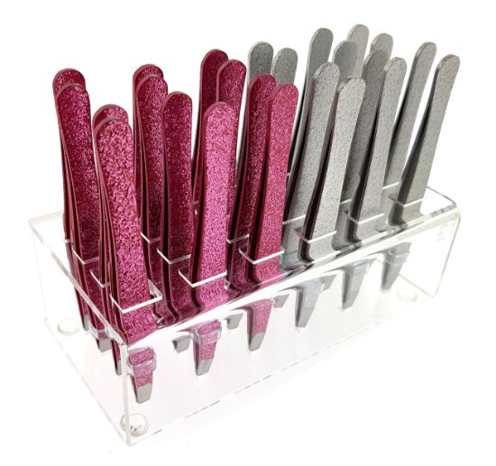 Picture of Pink & Grey Glitter Tweezer Tray
