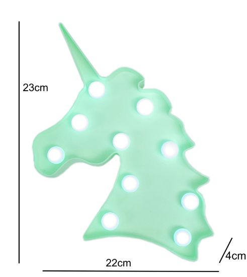 Picture of Unicorn Light Up Decoration - Mint