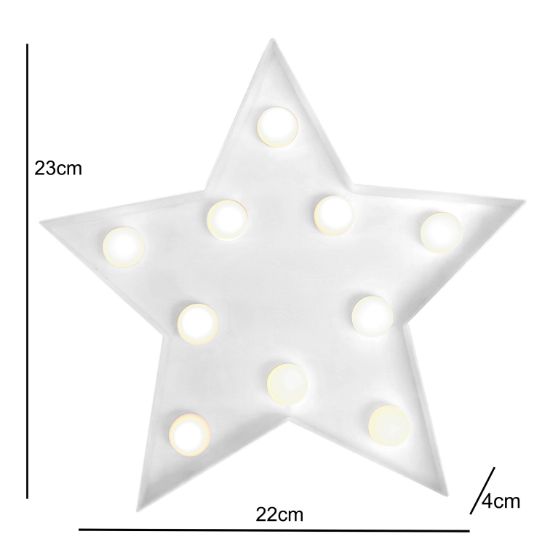 Picture of Star Light Up Decoration - White
