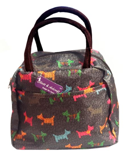 Picture of Lge Handled Bag Dog Print 24x19x14Claws