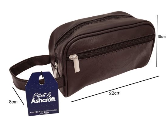Picture of Small Faux Leather Brown Bag 8x22x14cm