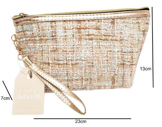 Picture of Beige Fibre Cosmetic Bag 7x23x13cm