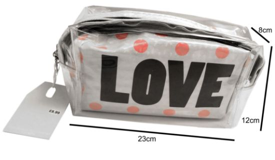 Picture of Twin Pack Clear/Love Bag 8x23x12cm