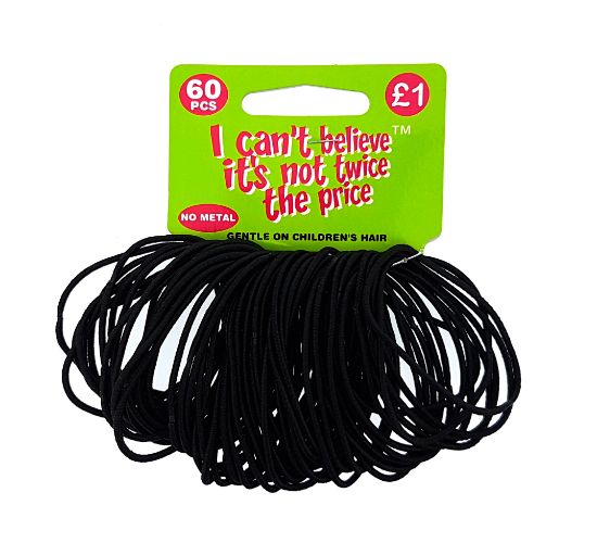 Picture of ICB - No Metal Thin Black Elastics