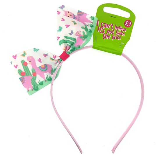 Picture of ICB - Llama Print Bow Alice Band