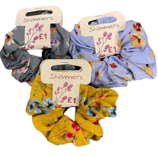 Picture of Shimmers - Floral Scrunchies