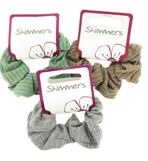 Picture of Shimmers - Ridged Scrunchies - Light