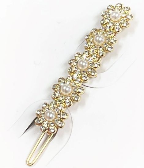 Picture of Shimmers - Gold & Pearl Flower Slide