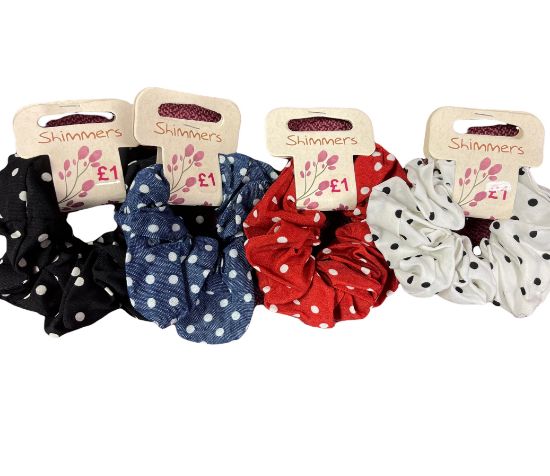 Picture of Shimmers - Polka Dot Hair Scrunchies