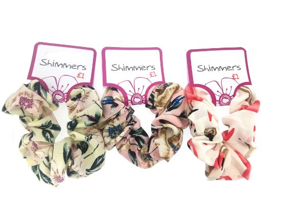 Picture of Shimmers - Floral Scrunchies
