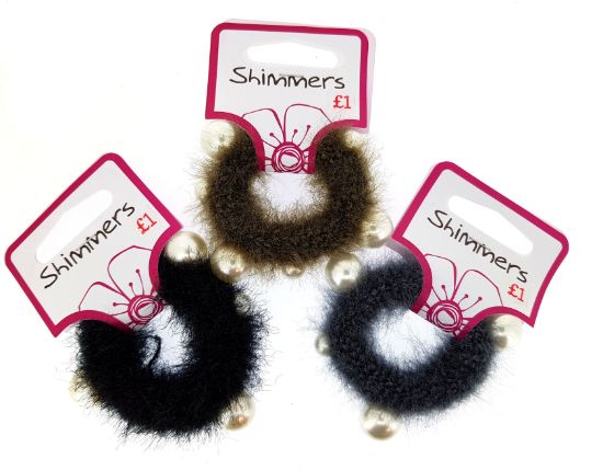 Picture of Shimmers - Fluffy Pearl Scrunchies