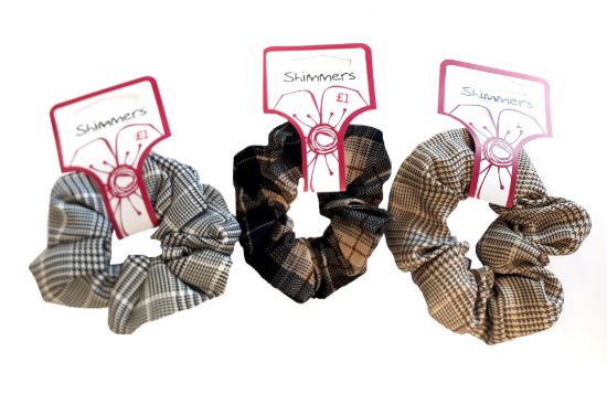 Picture of Shimmers - Check Hair Scrunchies