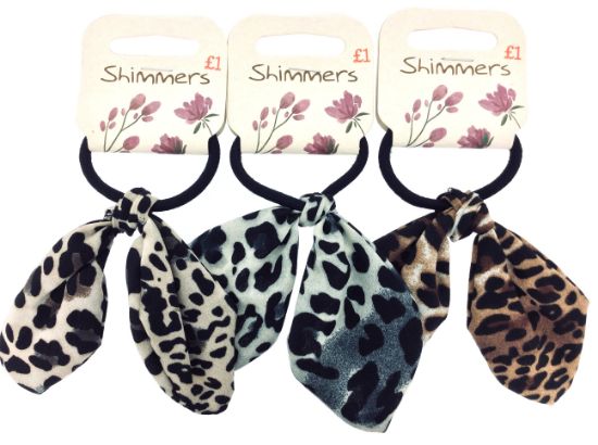 Picture of Shimmers - Animal Print Bow Elastics