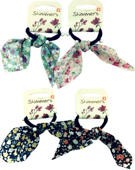 Picture of Shimmers - Floral Pearl Bow Elastics