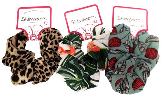 Picture of Shimmers - Patterned Hair Scrunchies