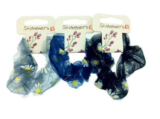 Picture of Shimmers - Sheer Daisy Scrunchies