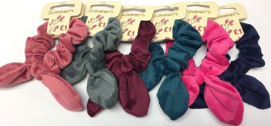 Picture of Shimmers - Ribbed Bow Scrunchies