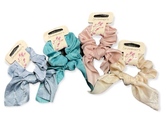 Picture of Shimmers - Muted Colour Tailed Scrunchies