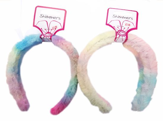 Picture of Shimmers - Fluffy Rainbow Alice Band