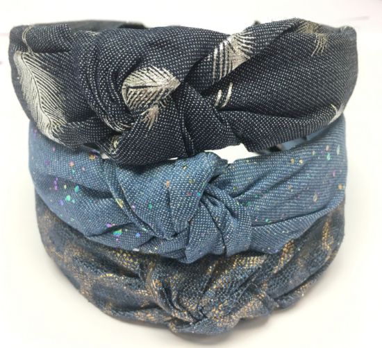 Picture of Shimmers - Denim Print Alice Bands
