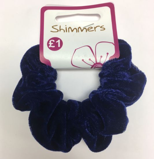 Picture of Shimmers - Blue Velvet Scrunchies