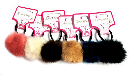Picture of Shimmers - Small Furry Ball Hair Elastics