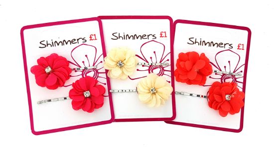 Picture of Shimmers - 2Pk Gem Flower Grips