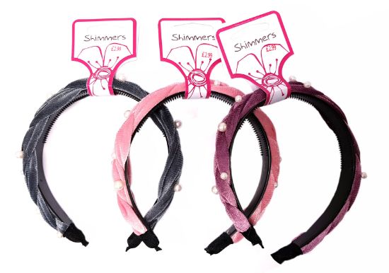 Picture of Shimmers - Velvet Twist Pearl Alice Band