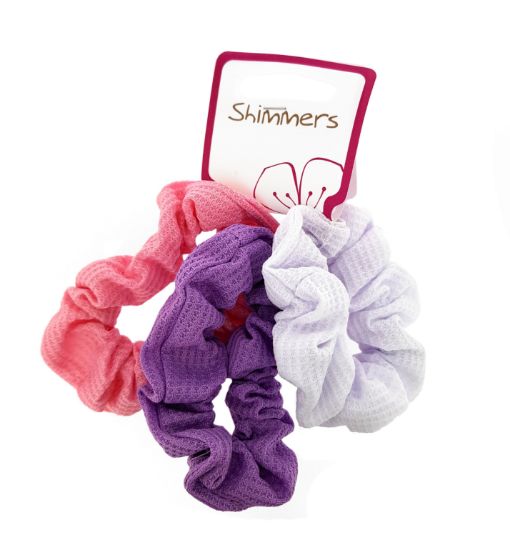 Picture of Shimmers - Pastel Mix Waffle Scrunchies