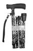 Picture of Folding Black & White Design Walking Stick