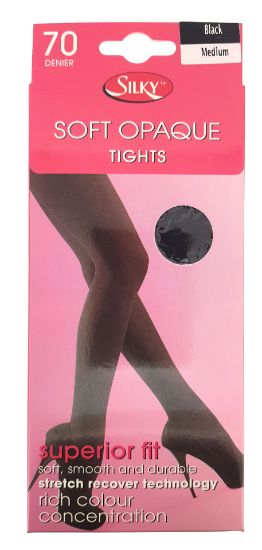 Picture of 70 Denier Soft Opaque Tights - Black - Medium