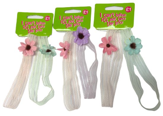 Picture of ICB - 2pk Flower Headbands Bandeau