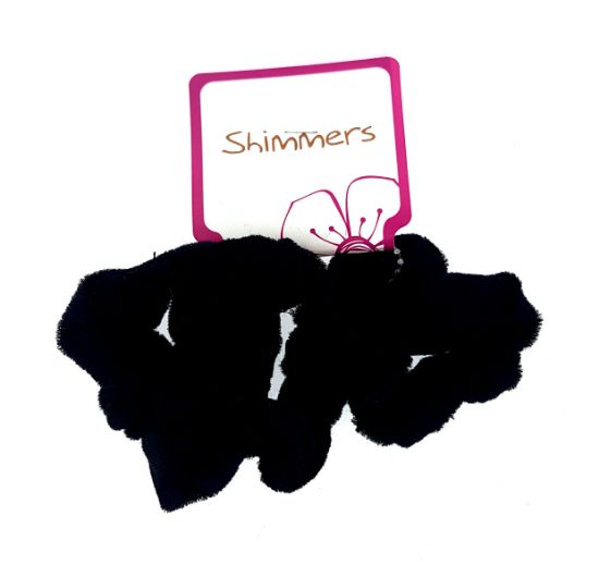 Picture of Shimmers - Black Mini Velvet Scrunchies