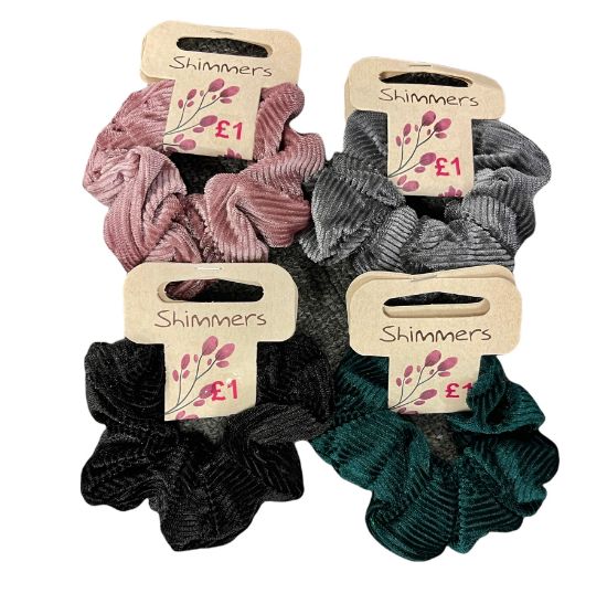 Picture of Shimmers - Ridged Velvet Scrunchies