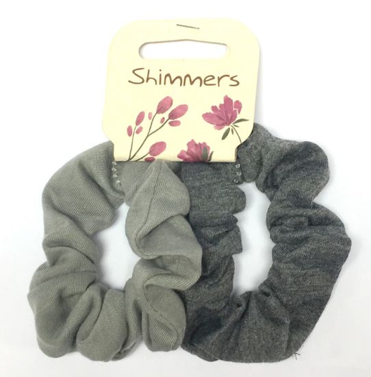 Picture of Shimmers - Grey Twin Pack Scrunchies