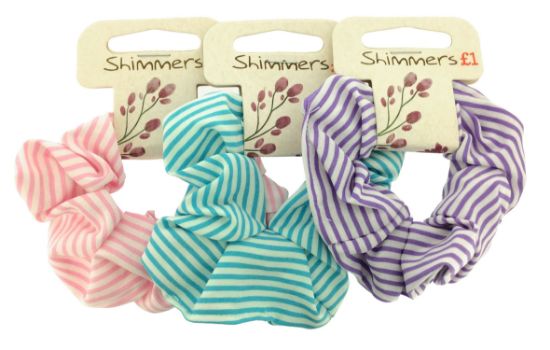 Picture of Shimmers - Candy Striped Scrunchies